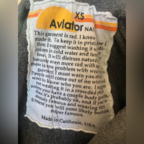 Aviator Nation Bolt Stitch Chevron 5 Hoodie in Heather & Neon Rainbow - XS - Picture 7 of 8